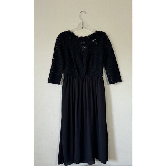 Claudie Pierlot Size 36 Black Lace Dress Open Back Retro Whimsy Goth Parisian - Picture 1 of 12